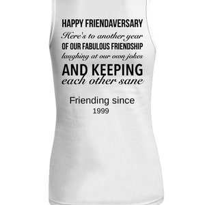Friendaversary gift, personalized friend gift, matching tank for women, bestie matching t best friend ever shirt, bestie t, besties shirt...