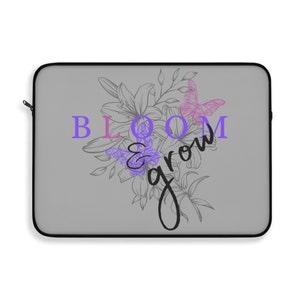Floral Laptop Sleeve Spring Flower Gifts Butterfly Gift Ideas Flowers and Butterfly Gifts For Her Christmas Gift For Flower Lover