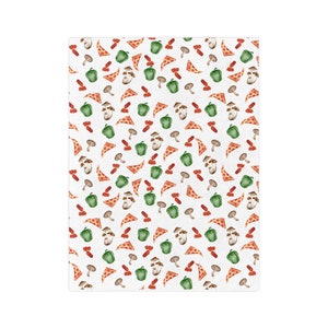Pizza Velveteen Plush Blanket Gift for Foodie Pizza Lover Gift Pepperoni Mushroom Pizza Gift for Him or Her Gift for Son Gift for Brother