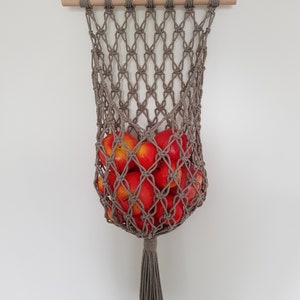 Macrame fruit hanging basket, Macrame vegetables storage, Wall hanging basket, Macrame fruit hammock, Gemüselagerung