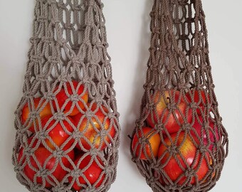 Cesta de frutas colgantes Macrame, almacenamiento de verduras, bolsa Macrame, almacenamiento de cocina, cesta colgante para patatas cebolla, soporte Macrame, cesta de pared