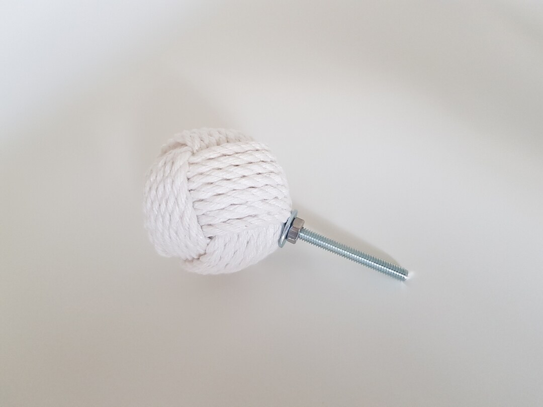 Pulling String Jacket Knob Nautical Knob Cotton Rope Drawer Pull - Etsy