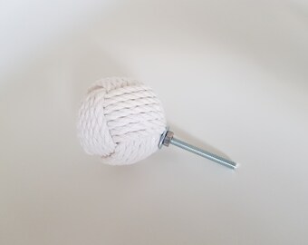 Nautische knop Ladetrekkoord van katoenen touw