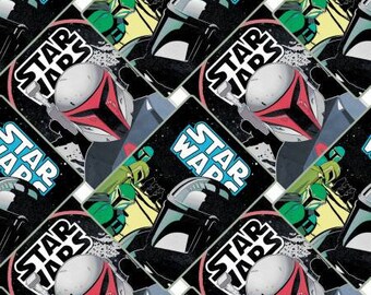 Star Wars Mandalorian Poster Collage sold in 1 yard increments