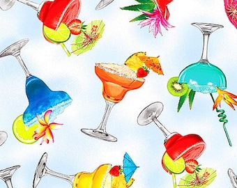 Bentarex Tropical Escape - Margaritas - sold in one yard Quantities