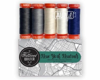 Christopher Thompson New York Neutrals Thread Collection 50wt 5 Small Spools