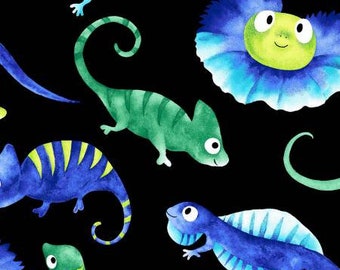 Belle & Blue Lizzards Black