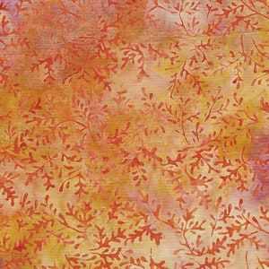 Island Batik * Honeycomb Tangerine * Sold in 1/2 yard quantities * 112263253