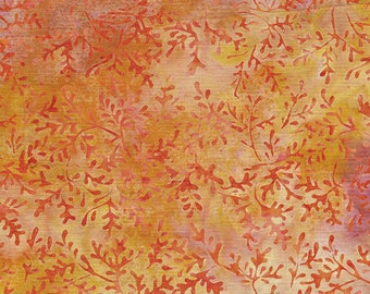 Island Batik * Honeycomb Tangerine * Sold in 1/2 yard quantities * 112263253