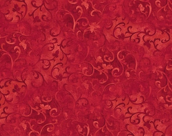 Wilmington Prints Red Scroll sold in one yard quantities