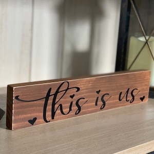 This is us wood sign, rustic wood sign, farmhouse wood sign