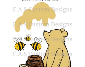 Classic Pooh SVG File, Laser Ready file