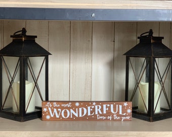 Letrero de madera navideño, decoración maravillosa para esta época del año