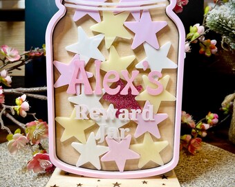 Personalized Star Reward Jar, Acrylic Potty Training Incentive