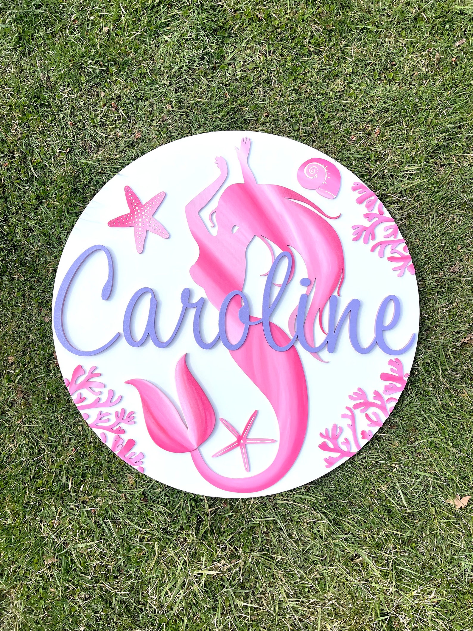 Handmade Mermaid Name Sign, 3D Nursery Decor, Custom Colors - Etsy