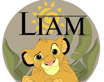 Lion King Nursery Name Sign: Custom 3D Wood Decor