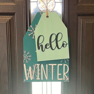 Winter Signs, Winter Decor, Winter Wood Signs, Winter Door Signs, Winter Wall Decor, Hello Winter, Hello Winter Wood Signs, Snowflake Sings