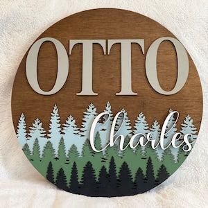 Personalisiertes Namensschild aus Holz: 3D Holz