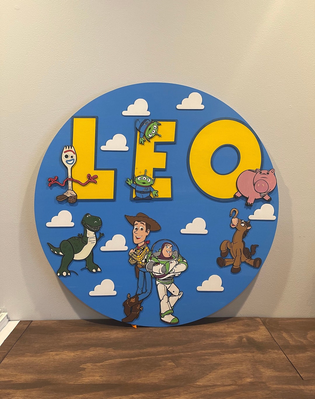 Toy Story Round Name Sign, Toy Story Name Sign, Toy Story Nursery Decor