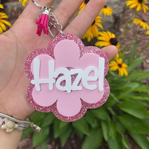 Custom Name Keychains- Backpack Name Tags- Acrylic Keychain- Diaper Bag Tag- Kids Name Tag- Backpack Tag