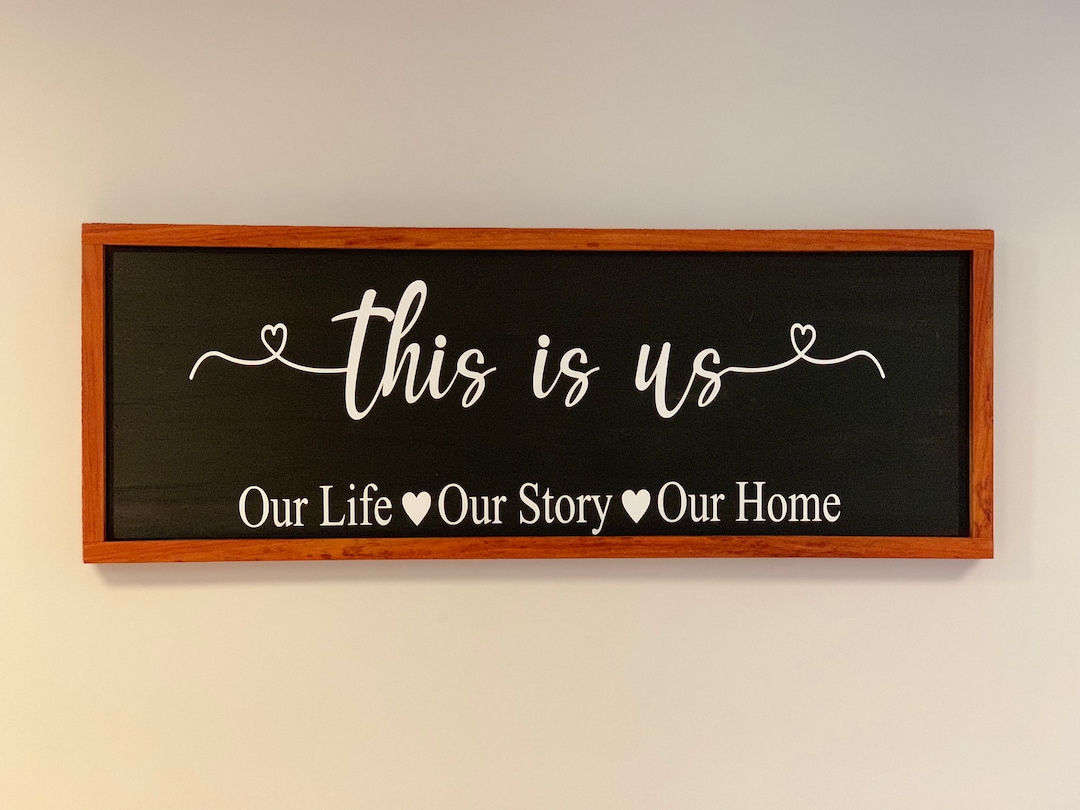 This is Us Wood Sign: Padauk Frame, Family Home Decor - Etsy