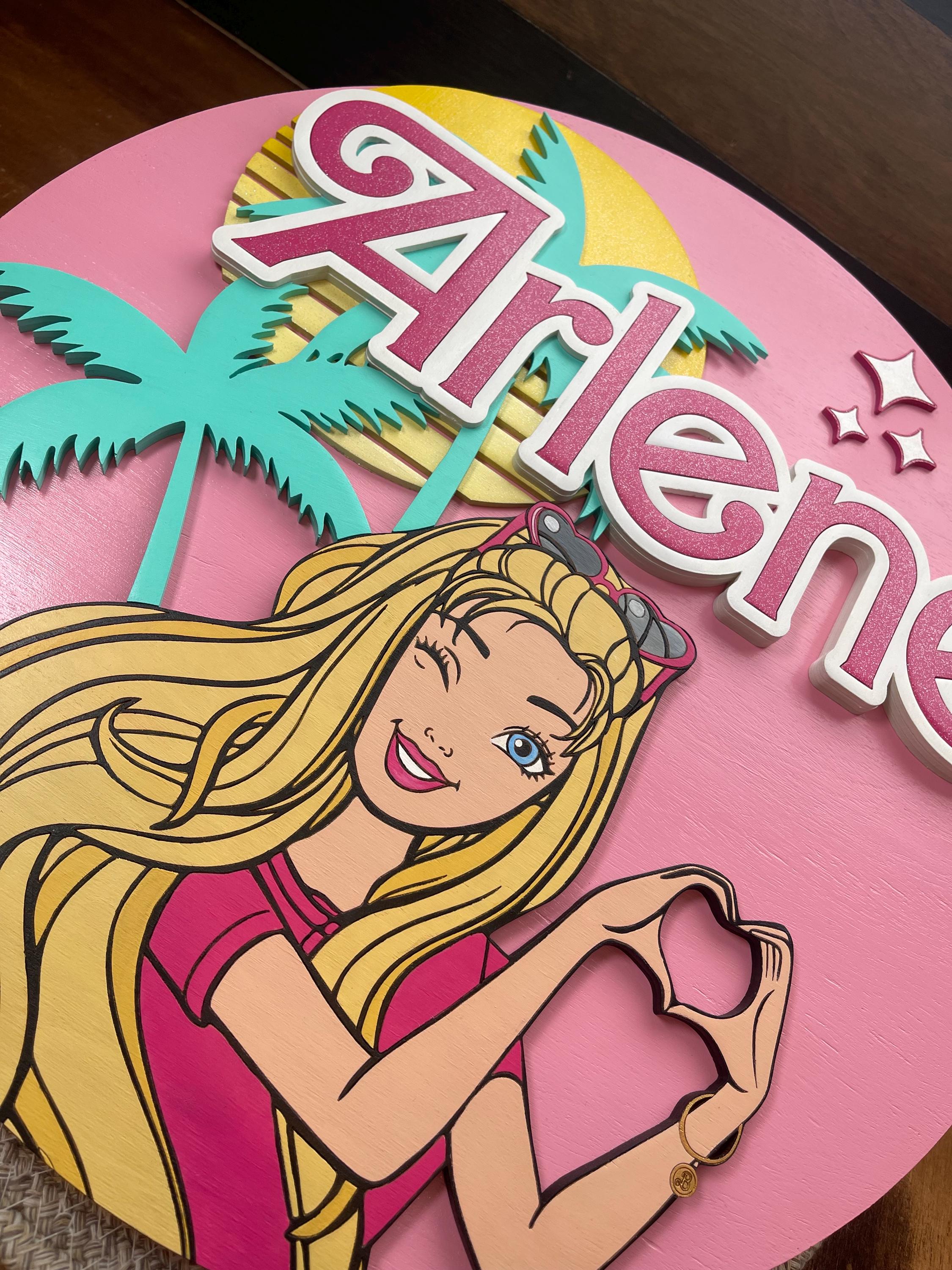 Barbie Name Sign, Custom Wood Nursery Decor, 3D Design - Etsy