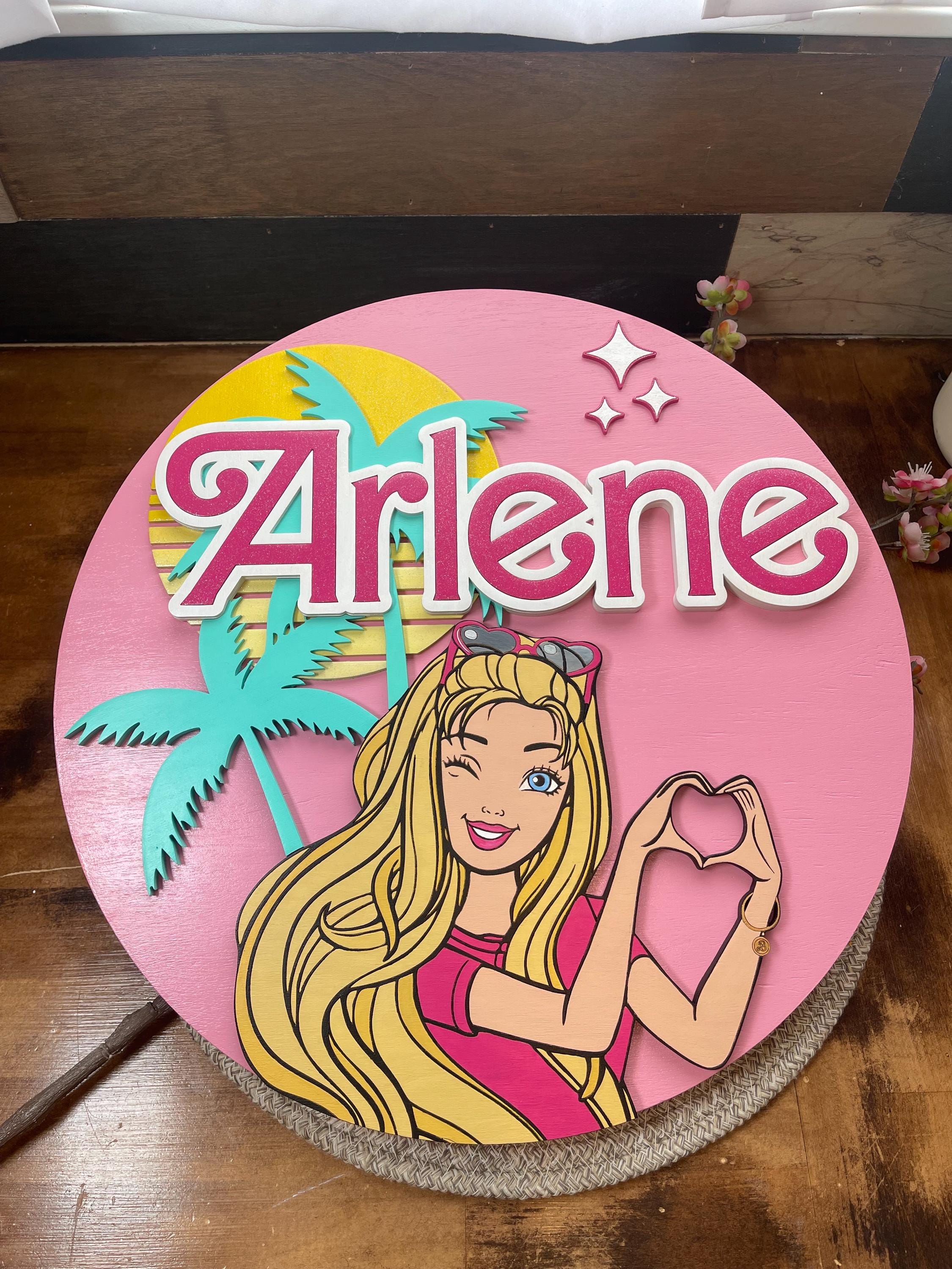 Barbie Name Sign, Custom Wood Nursery Decor, 3D Design - Etsy