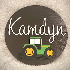 Tractor Nursery Name Sign: 3D Farm Theme Decor