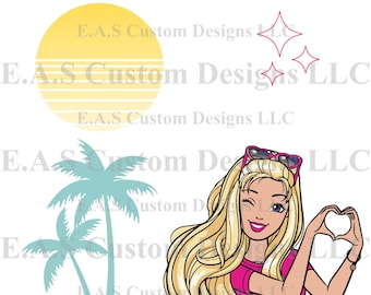 Barbie Inspired SVG File, Laser SVG Files, Digital Files For Laser Cutting