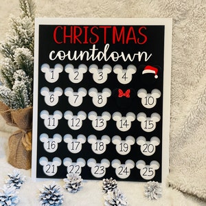 Disney Christmas Countdown Calendar, Christmas Countdown Calendar, Christmas Countdown Sign