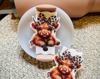 Kuh Stanley Tumble Topper, Gepard Schleife, personalisierter Anhänger
