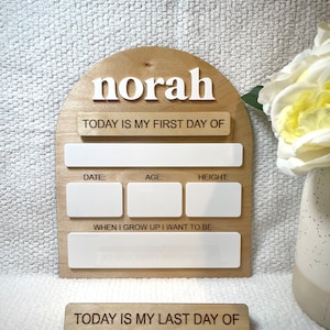 Back to School Sign, First and Last Day of School Sign, Personalized First Day of School Sign, Reusable Sign, Custom Wood School Sign