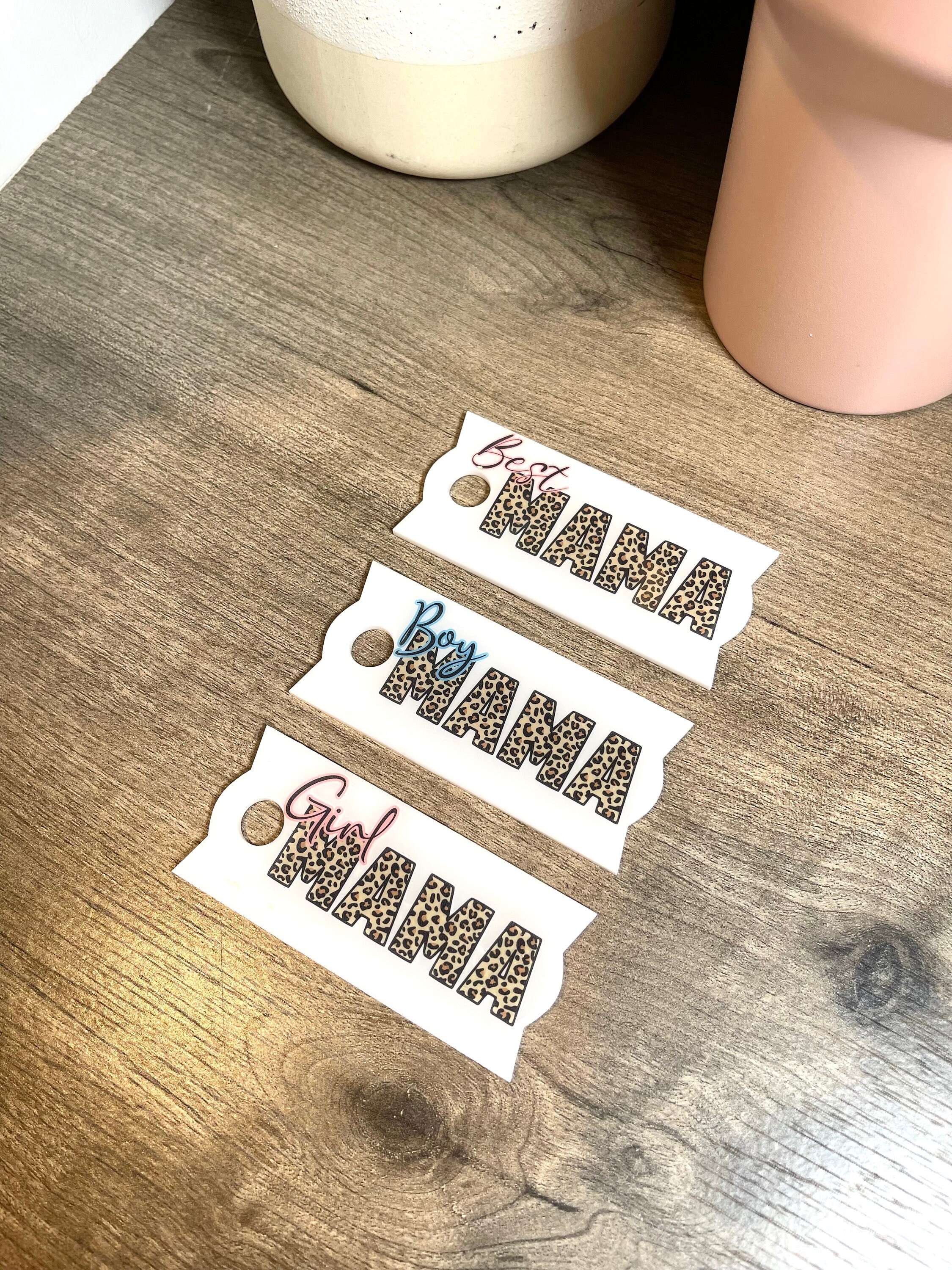 Personalized Stanley Tumbler Topper, Acrylic MAMA Name Tag - Etsy