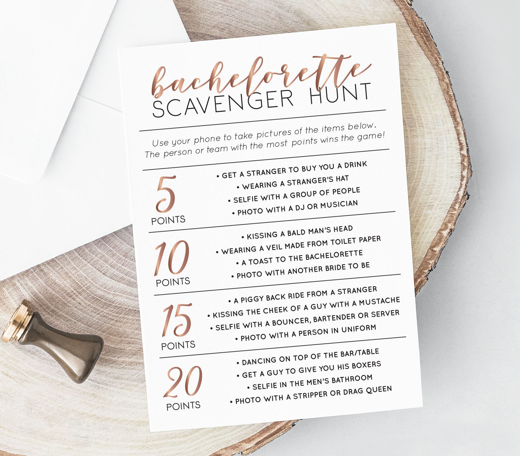 Bachelorette Scavenger Hunt INSTANT DOWNLOAD Printable - Etsy