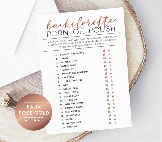 Perfect Girl Download - Rose Gold Bachelorette Porn or Polish INSTANT DOWNLOAD - Etsy Finland