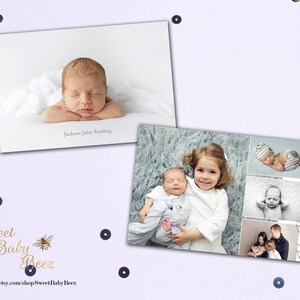Anúncio de bebê mais doce, cartão com foto digital, anúncio de bebê personalizado