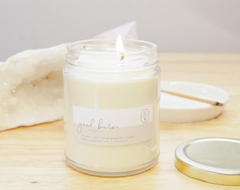 Good Burn Candle Co|All natural|Pure soy|Organic essential oils|Nontoxic|9oz|50+ hour burn time|Gifts for her|Organic|Handmade|Holiday gift