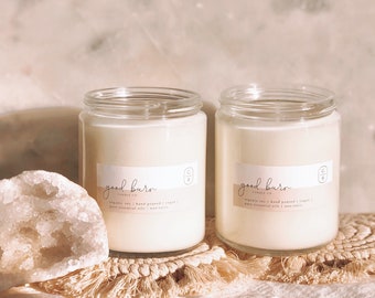 Good Burn Candle Co|Gift Set with bottled matches|Pure soy|Handmade|Non-toxic|Organic Essential Oils|Gift for her|Coworker gift|Holiday gift