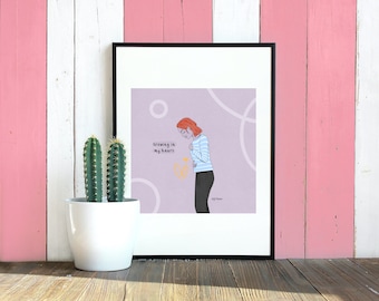 Growing in my heart by Alf and Florence / High quality art print / Adoption & Infertility print