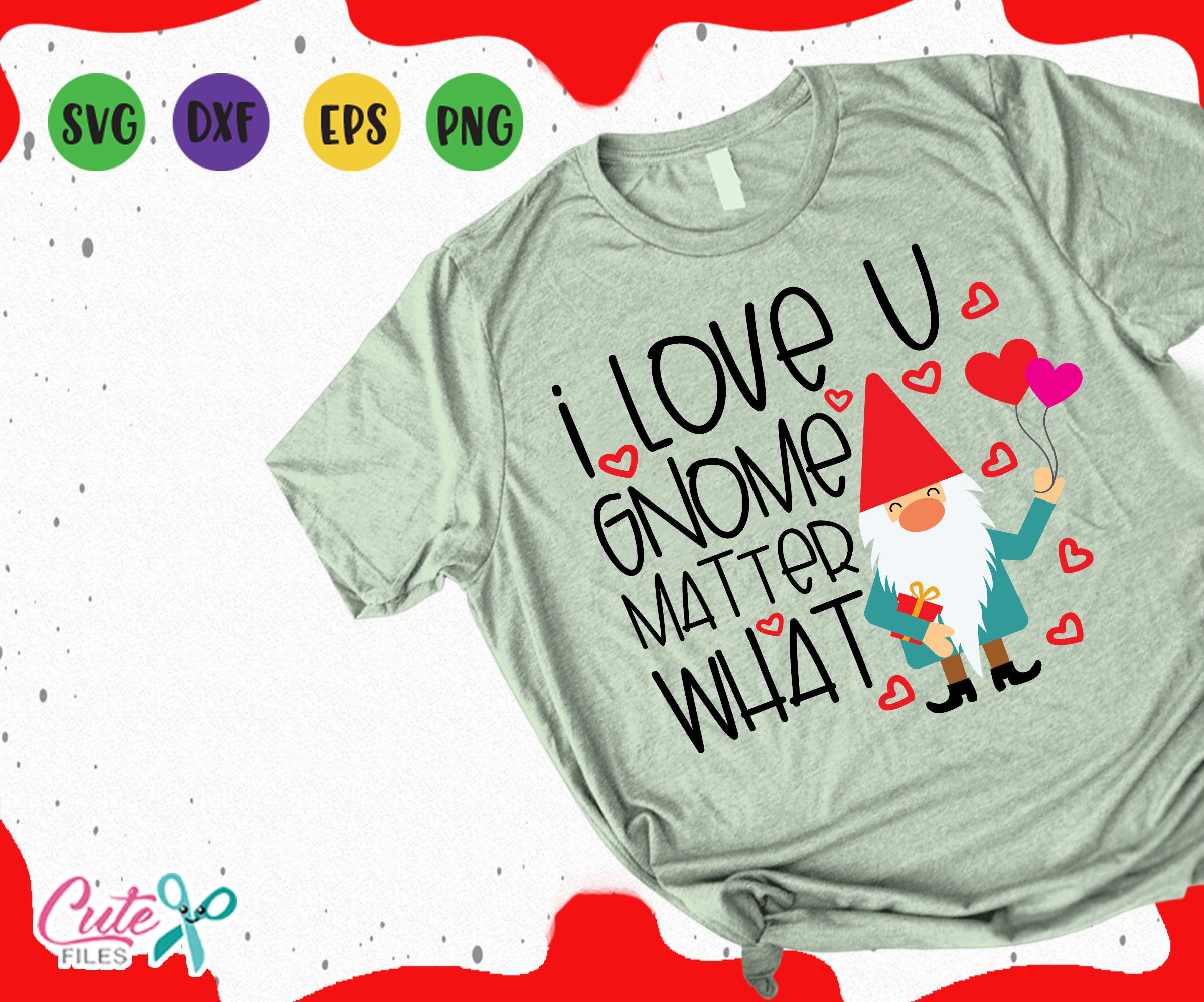 Download i love you gnome matter what svg Valentines day files svg ...