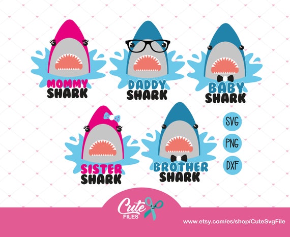 Download Shark face svg Fish svg Shark Birthday Mommy shark svg | Etsy
