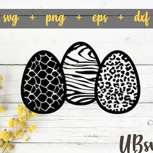 Giraffe Zebra Leopard Print Easter Eggs svg, Easter svg, Giraffe Print svg, Leopard Print svg, Zebra Print svg, Easter Egg cut file