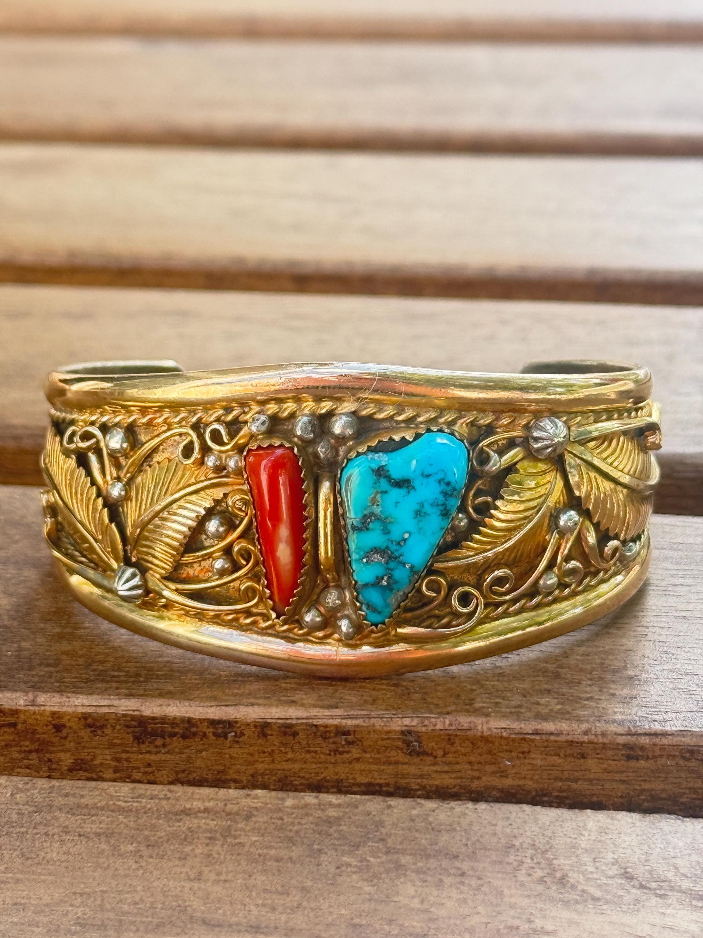 Gold Ring Leo Yazzie Jewelry Navajo-Artisan Crafted-Snakes