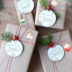 Gingerbread Christmas Name Label Stickers | 20-Pack Holiday Gift Tags | Cute Festive Name Stickers for Presents, Cards, Party Favors
