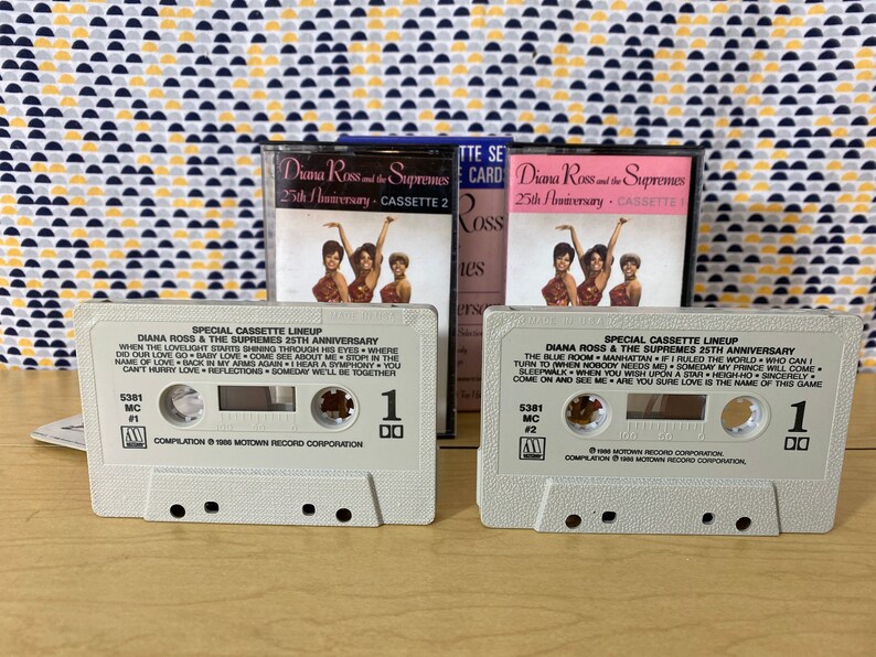 Diana Ross and the Supremes 25th Anniversary 2 tape box | Etsy