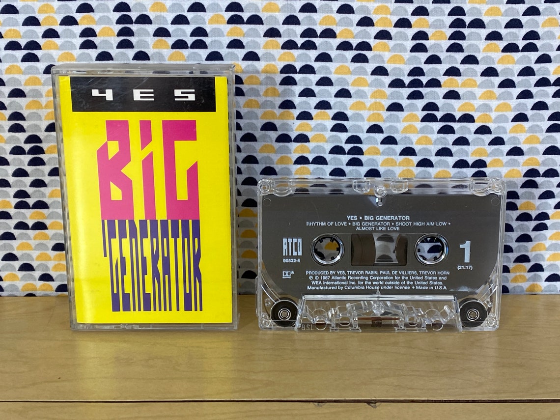 Yes Big Generator Cassette tape 1987 ATCO Records Etsy
