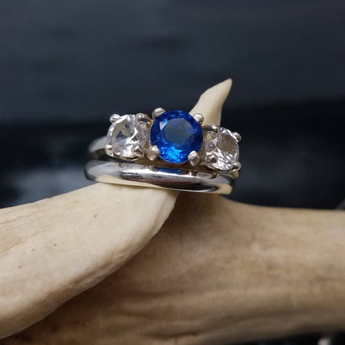 Shops Tanzanite & White Sapphire Ring Set