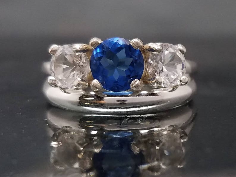 Shops Tanzanite & White Sapphire Ring Set