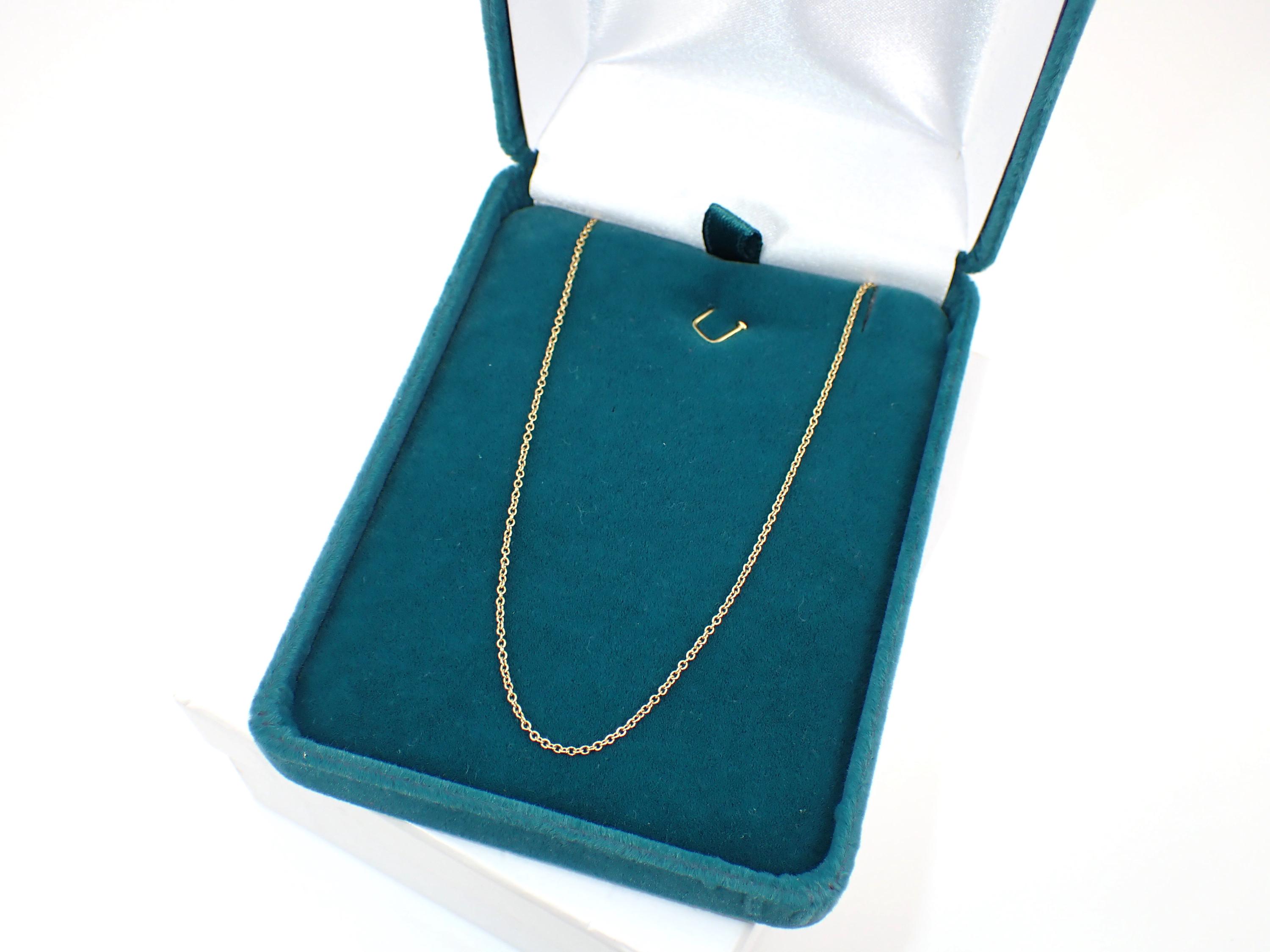 Vintage Designer Tiffany & Co 18K Yellow Gold 1MM Rolo Chain 20-1