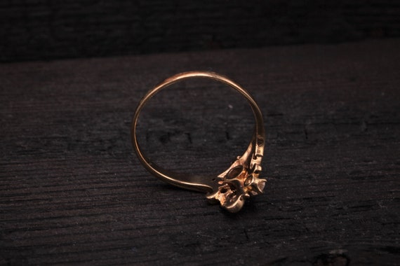 Floral V-Shape Design Vintage 14K Yellow Gold Swi… - image 10